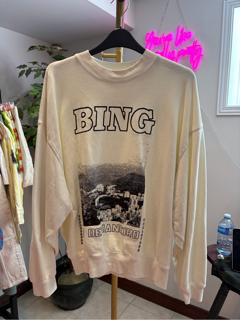 ANINE BING BING De Janeiro Graphic Sweatshirt | Size S | 100% Cotton